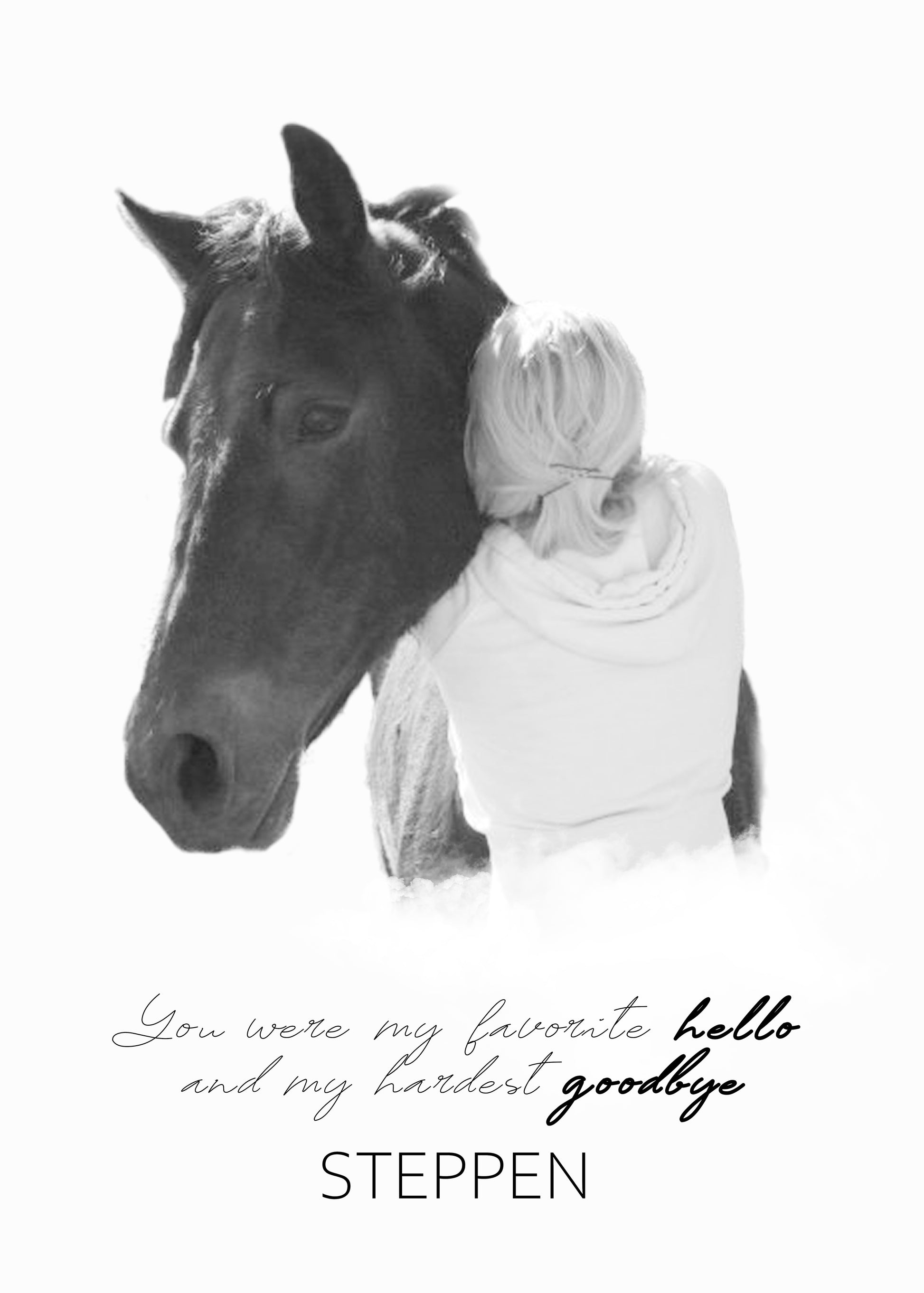 Custom horse memorial poster example